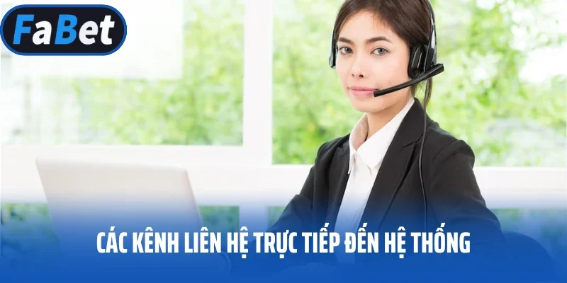 Các kênh liên hệ trực tiếp đến hệ thống